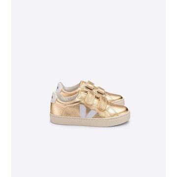 Kids' Veja ESPLAR CHROMEFREE Shoes Gold | SG 725HAP